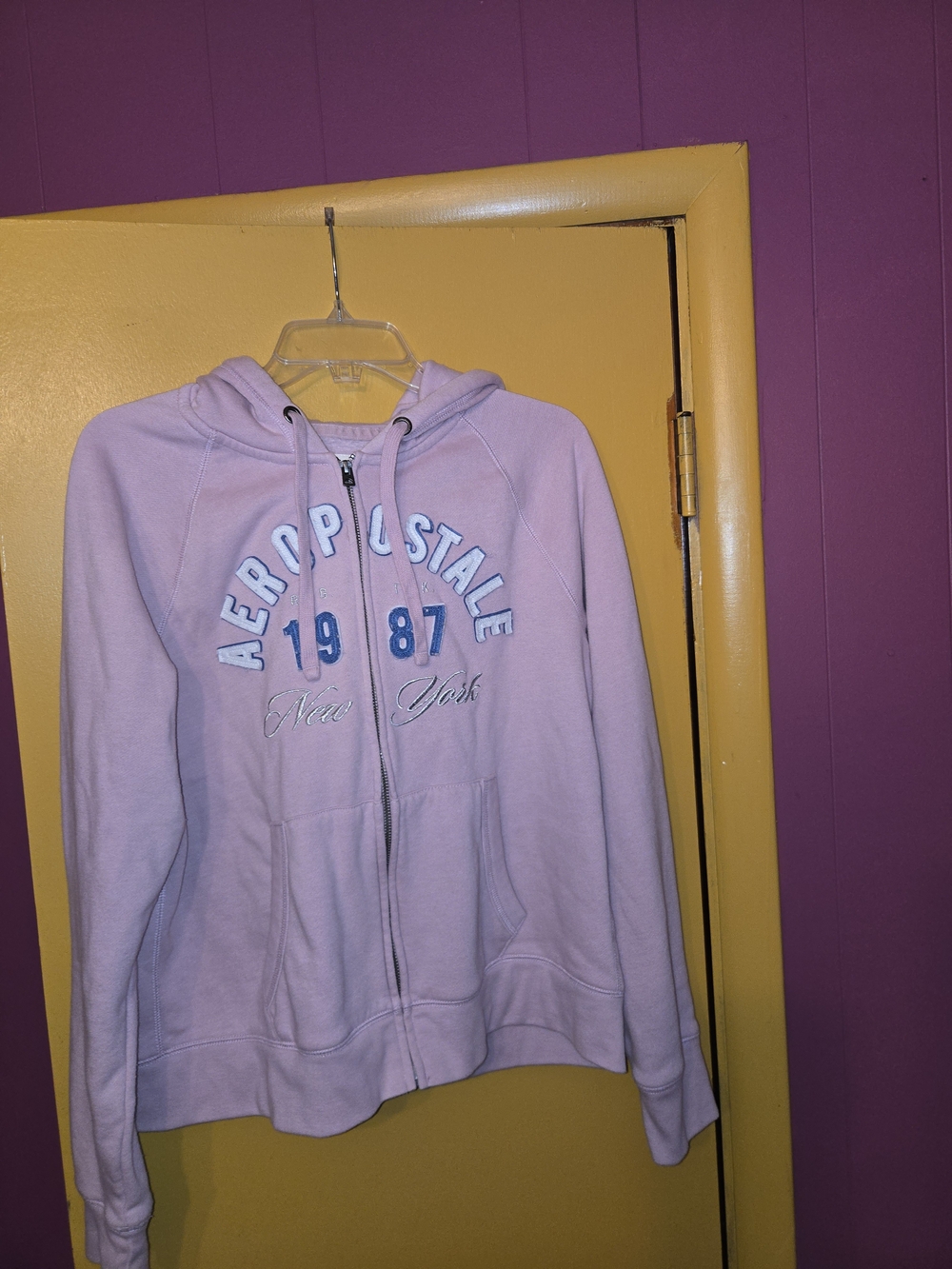 Aeropostale 1987 Pink Fleece Zip Jacket